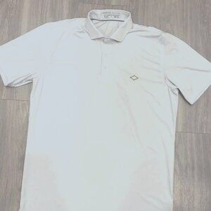 Holderness & Bourne Tailored Fit Polo Shirt Mens Size Large L White Performance